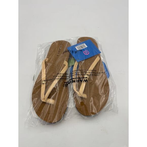 Qwave Ladies' Medallion Sandals, Apricot, Size 6/7 - Picture 4 of 4